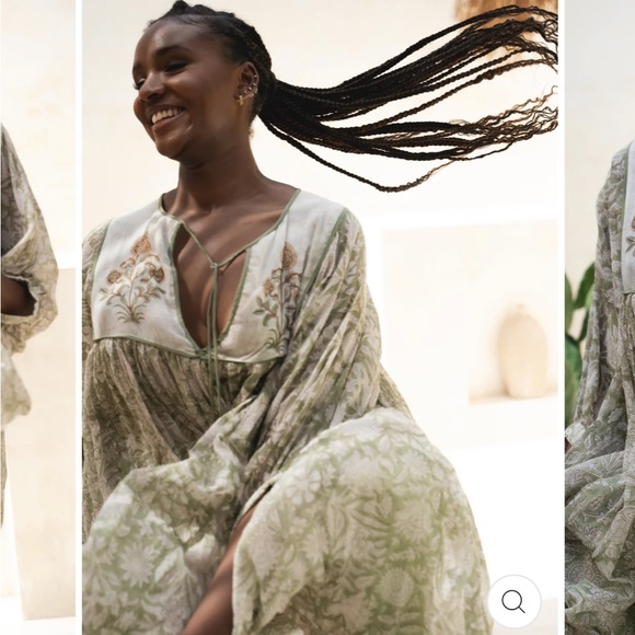 NWT Daughters of India Diya Mini Dress in Pistachio, sz XL - Picture 9 of 15